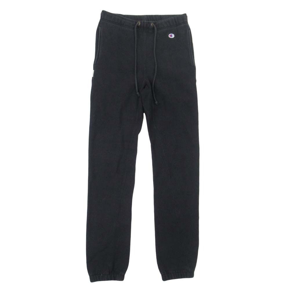 良品 N.HOOLYWOOD x Champion エヌハリウッド チャンピオン 2023年製 リバースウィーブ トラックパンツ スウェット 裏起毛 M 黒 メンズ 古着 中古 USED