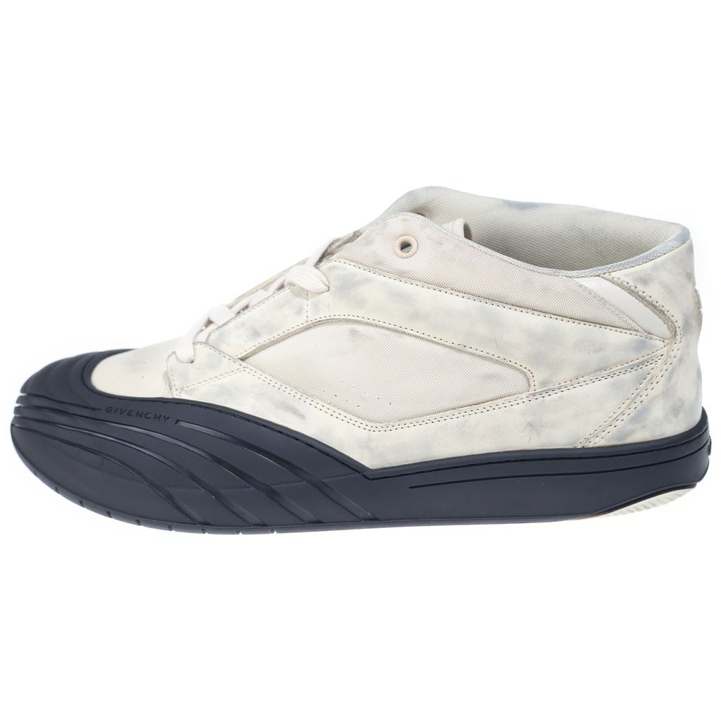GIVENCHY (ジバンシィ) MID-TOP SNEAKERS ミッドトップスニーカー ローカットスニーカー ベージュ 45 ヴィンテージ加工 BH009KH1PP