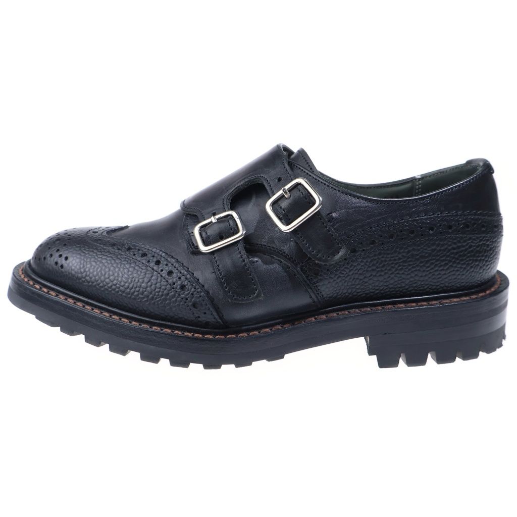 Tricker's (トリッカーズ) ダブルモンクシューズ レザーシューズ ドレスシューズ ブラック 7780