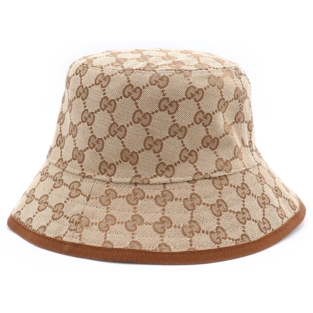 GUCCI (グッチ) GGロゴ リバーシブル バケットハット ベージュ