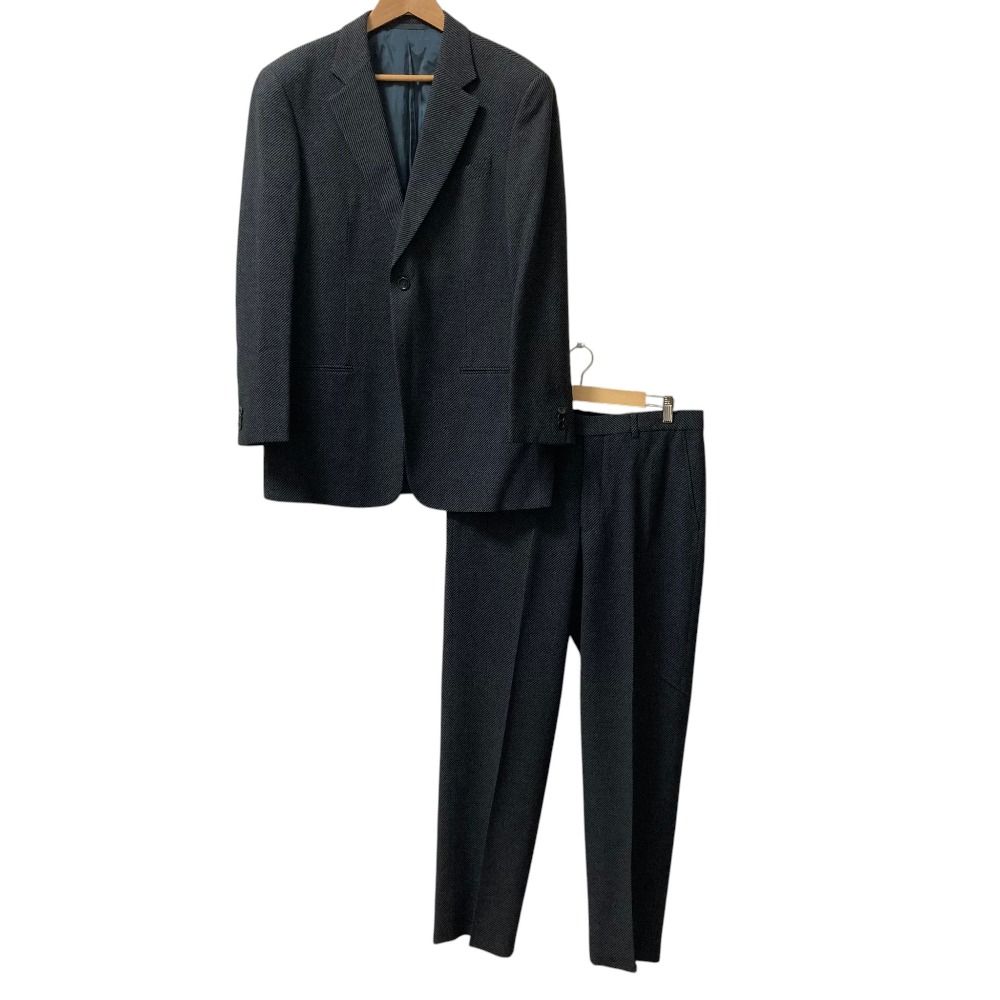 美品 ARMANI COLLEZIONI アルマーニコレツィオーニ ウール テーラードジャケット スラックスパンツ スーツ セットアップ 50 グレー メンズ 古着 中古 USED