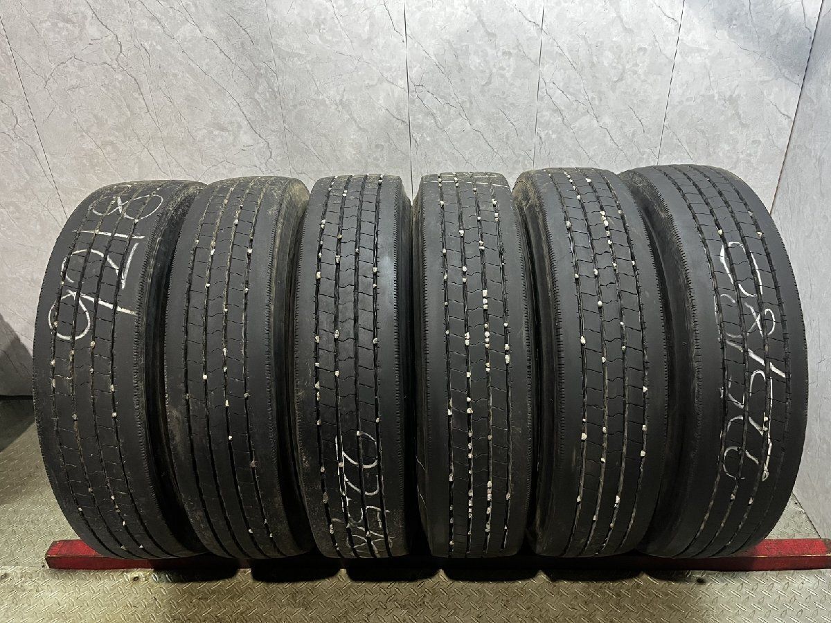 札幌発 引取OK DUNLOP SP122 225/80R17.5 123/122L 17.5インチ トラックタイヤ 夏タイヤ 6本 23年製 バリ溝 4t レンジャー等　(KTT765)