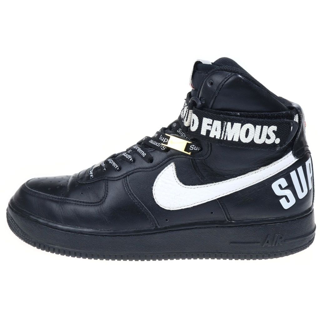 NIKE (ナイキ) 【観賞用 2014年製】 14AW ×SUPREME AIR FORCE 1 HIGH SUPREME SPECIA シュプリーム エアフォース1 シュプリーム ハイカット スニーカー US10/28cm 698696-010