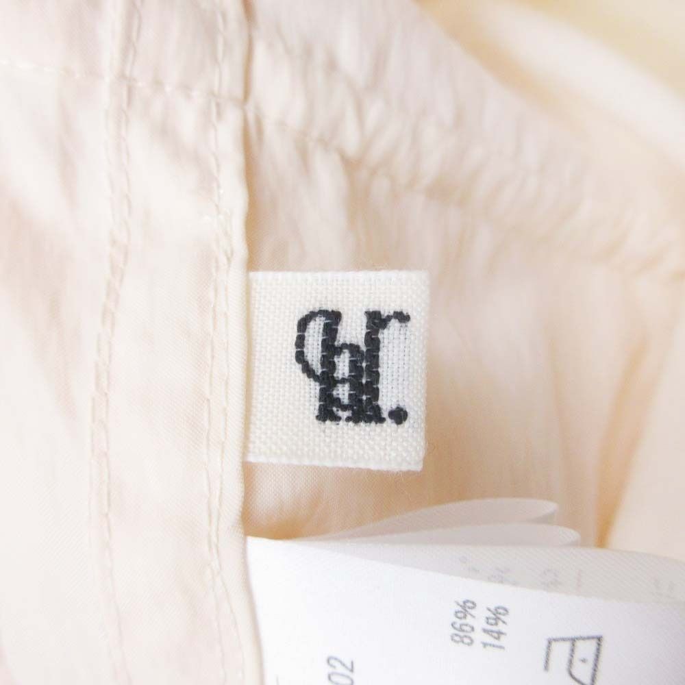 未使用 HER. ハー ワイドレッグ カーゴパンツ ボトムス ミリタリー レーヨンナイロン 1タック イージー 2 アイボリー レディース 古着 中古 USED