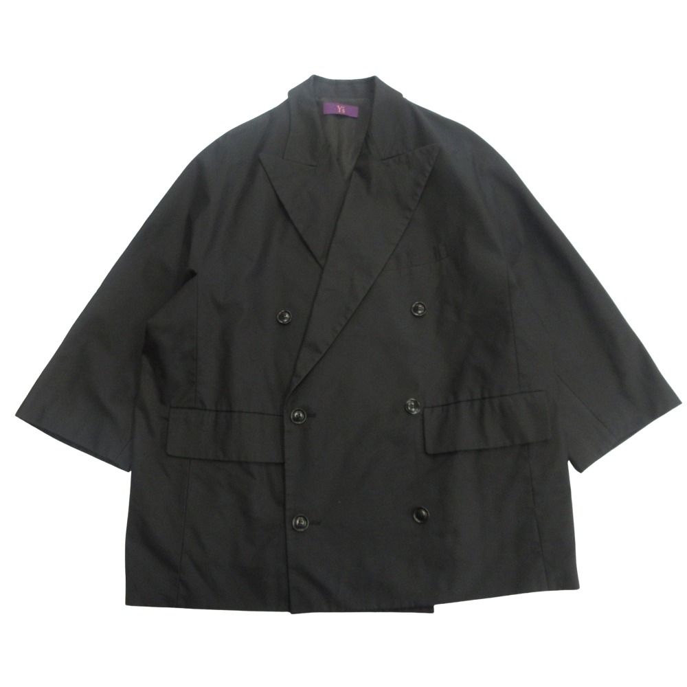 美品 TAKESHI KOSAKA by Y's Pink Label タケシ コウサカ バイ ワイズ ピンクレーベル 17aw ダブル テーラード ジャケット 1 ブラック レディース 古着 中古 USED