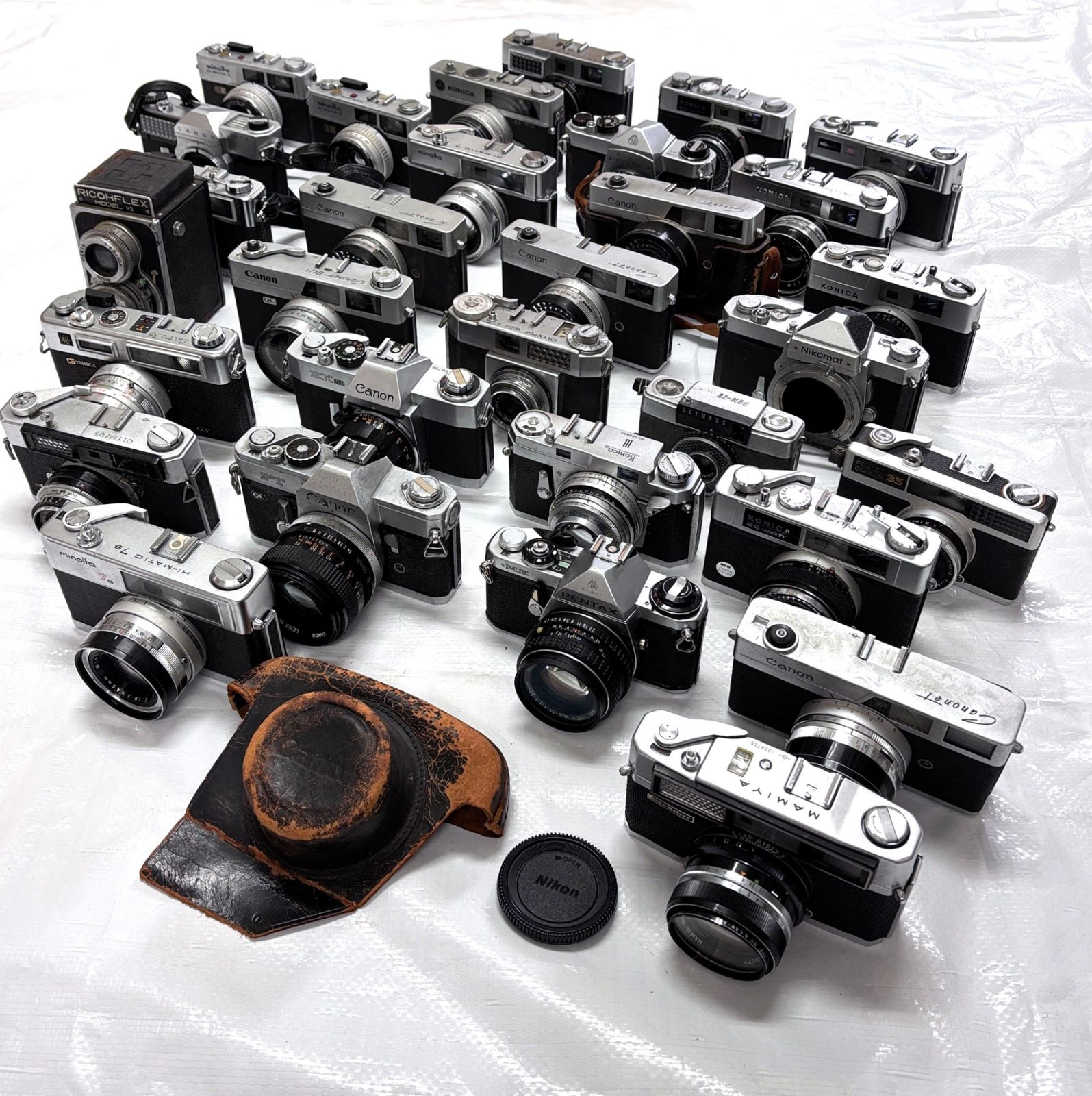 【まとめ】レンジファインダーカメラ フィルムカメラ 他 計31台セット Canon マミヤなど #T629