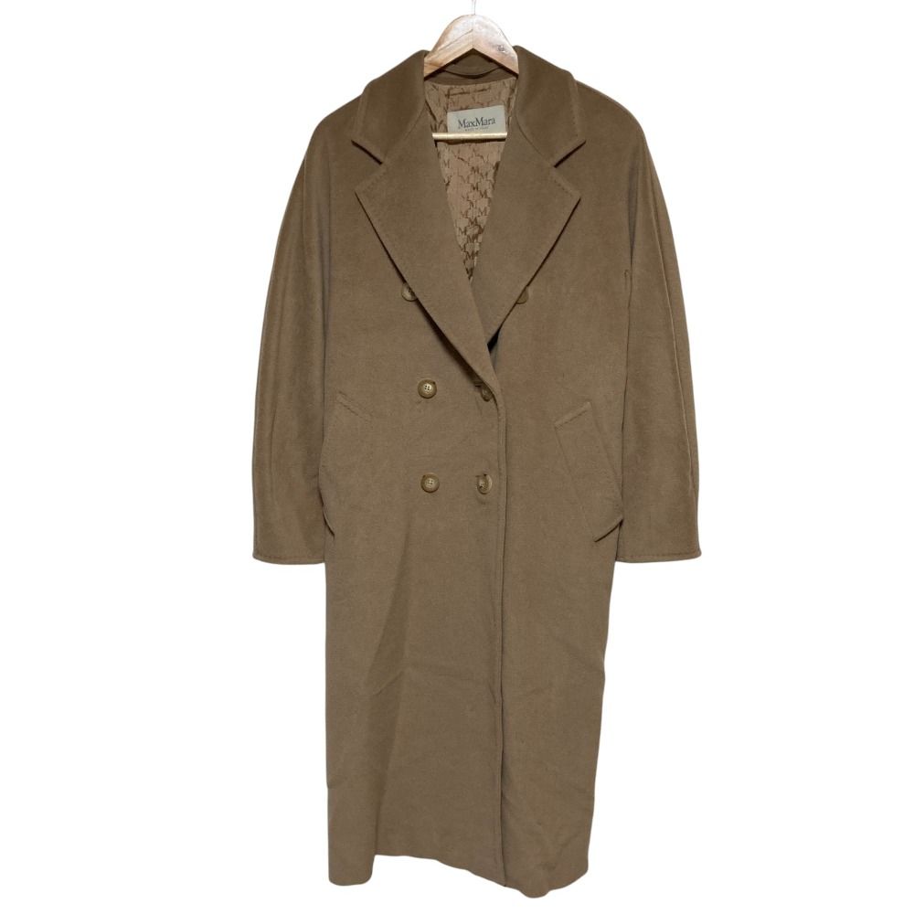 美品 24AW MaxMara マックスマーラ MADAME アイコンコート 101801 40 キャメルベージュ レディース 古着 中古 USED