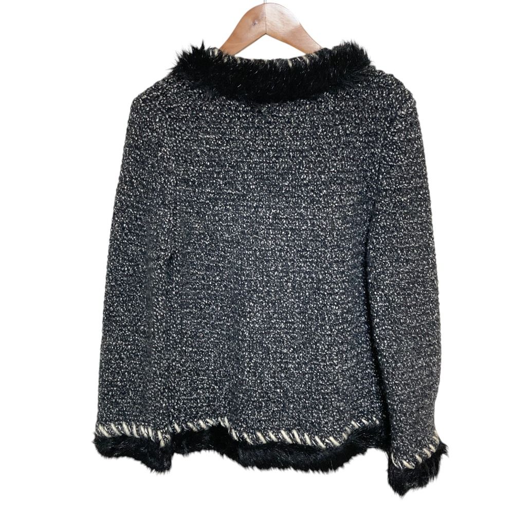 CHANEL 98P スコットランド製 中古 ニット 美品 CHANEL シャネル ツイードニット ジップアップジャケット P39892