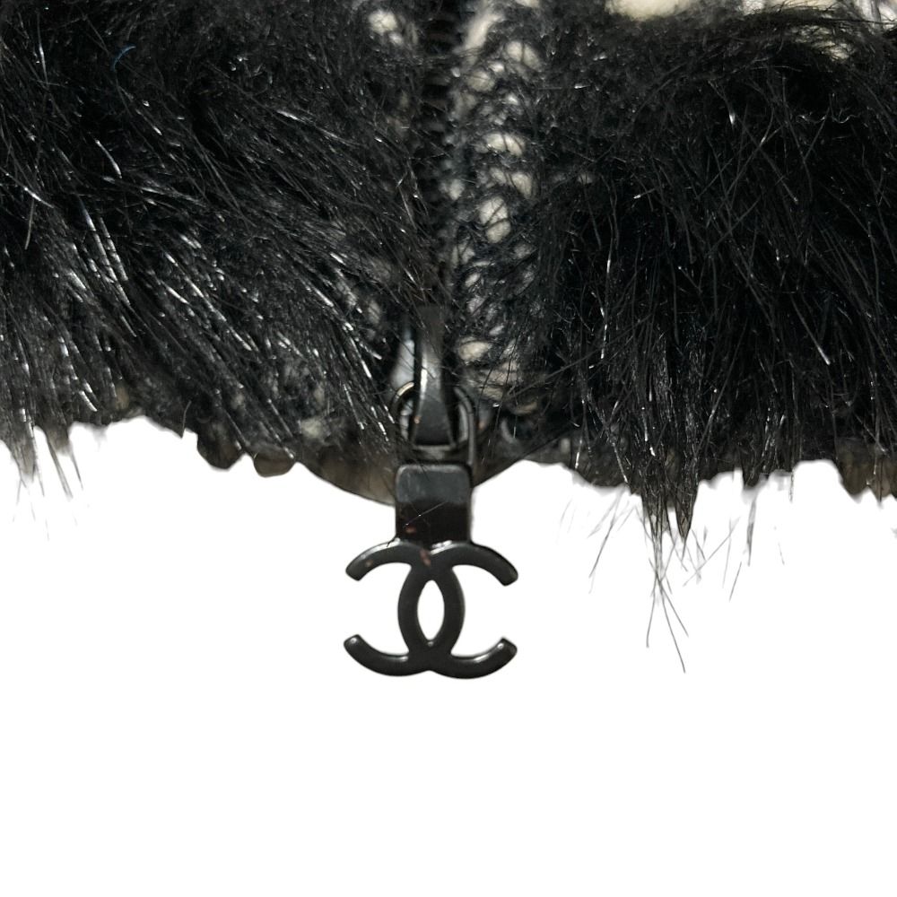 美品 CHANEL シャネル ツイードニット ジップアップジャケット P39892