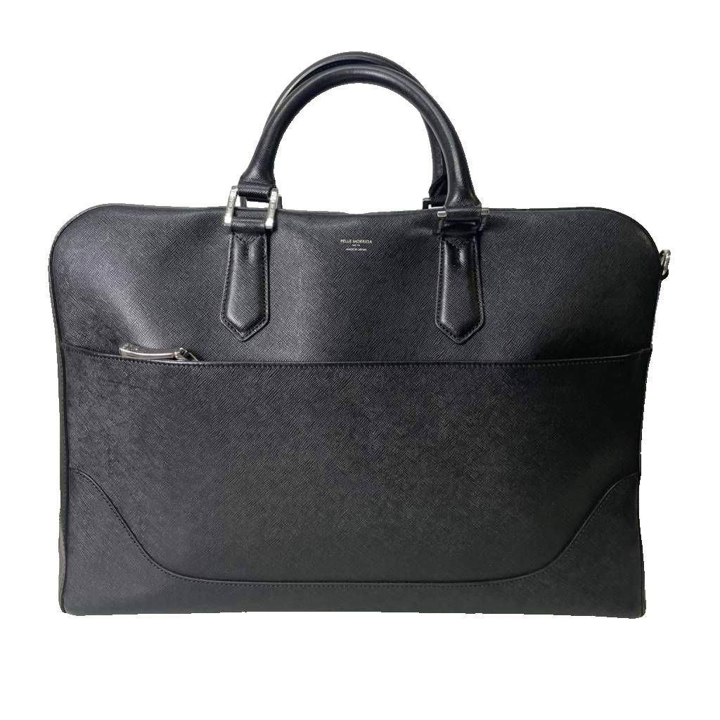 ペッレモルビダ PELLE MORBIDA キャピターノ ブリーフバッグ ビジネスバッグ レザー ブラック