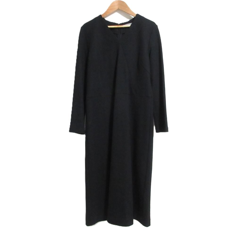 美品 Theory luxe セオリーリュクス WOOL JERSEY2 ワンピース 38サイズ ブラック レディース 古着 中古 USED