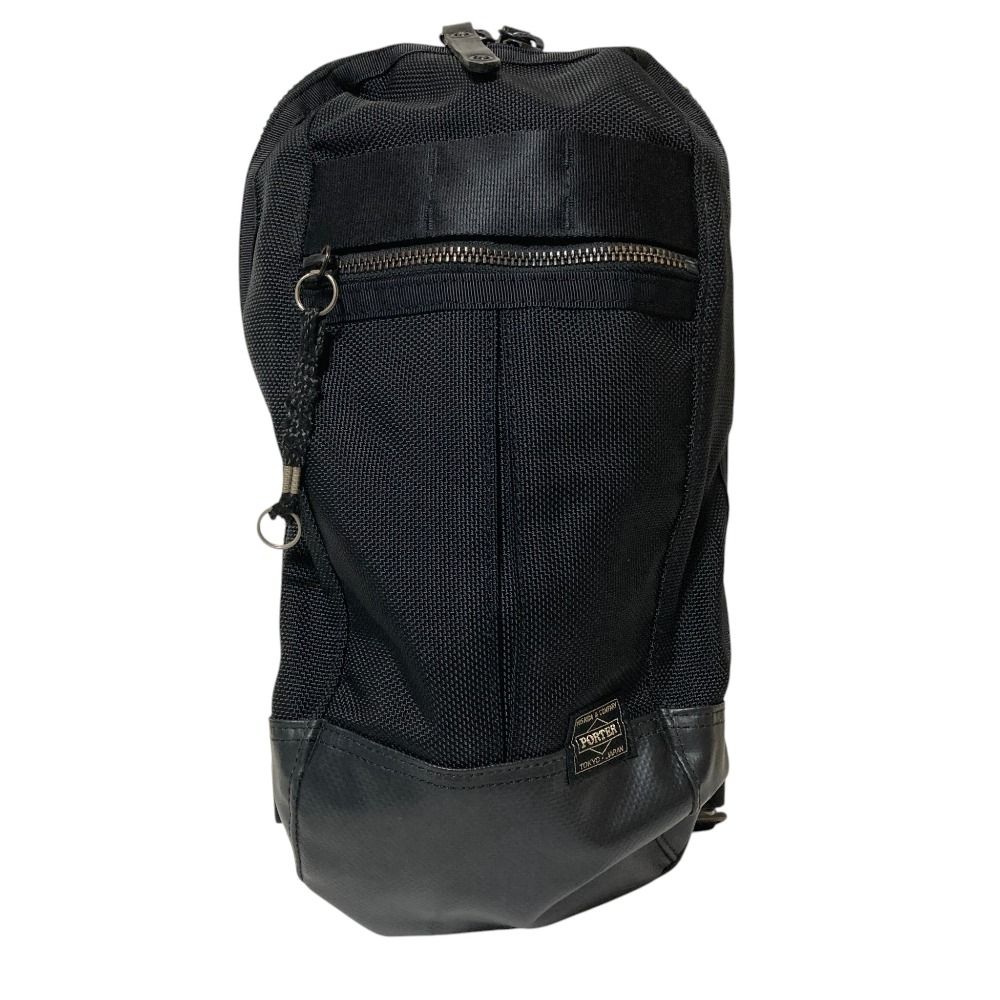 良品 PORTER ポーター ヒート スリングショルダーバッグ ボディバッグ ブラック メンズ レディース 古着 中古 USED