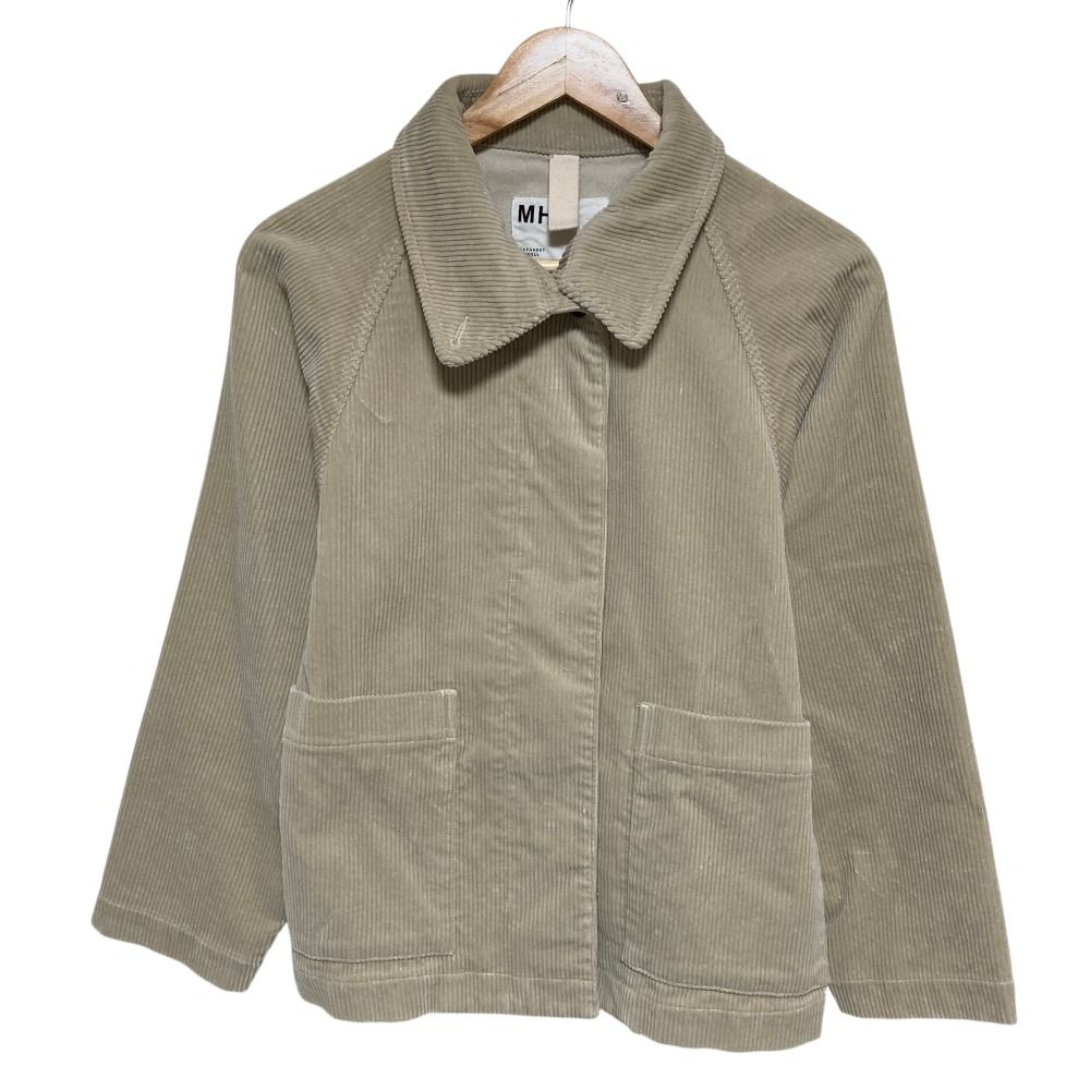 美品 MHL. マーガレットハウエル HEAVY CORDUROY コーデュロイジャケット サイズ1 ベージュ レディース 古着 中古 USED