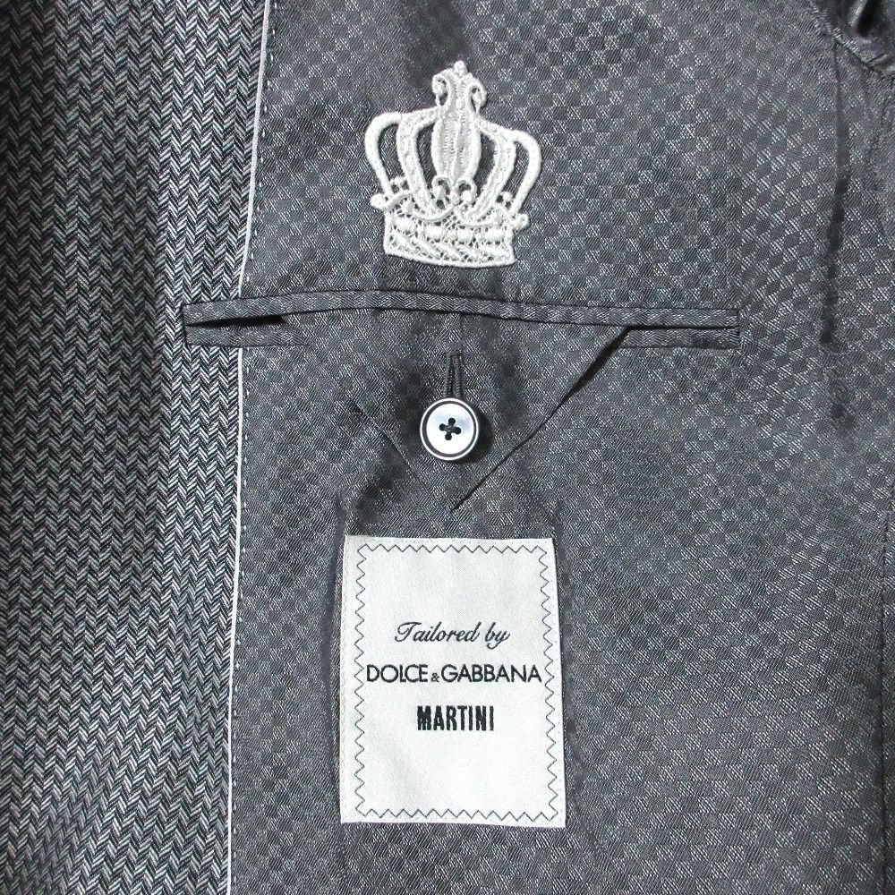 美品 DOLCE&GABBANA ドルチェ&ガッバーナ ヘリンボーン柄 テーラード 