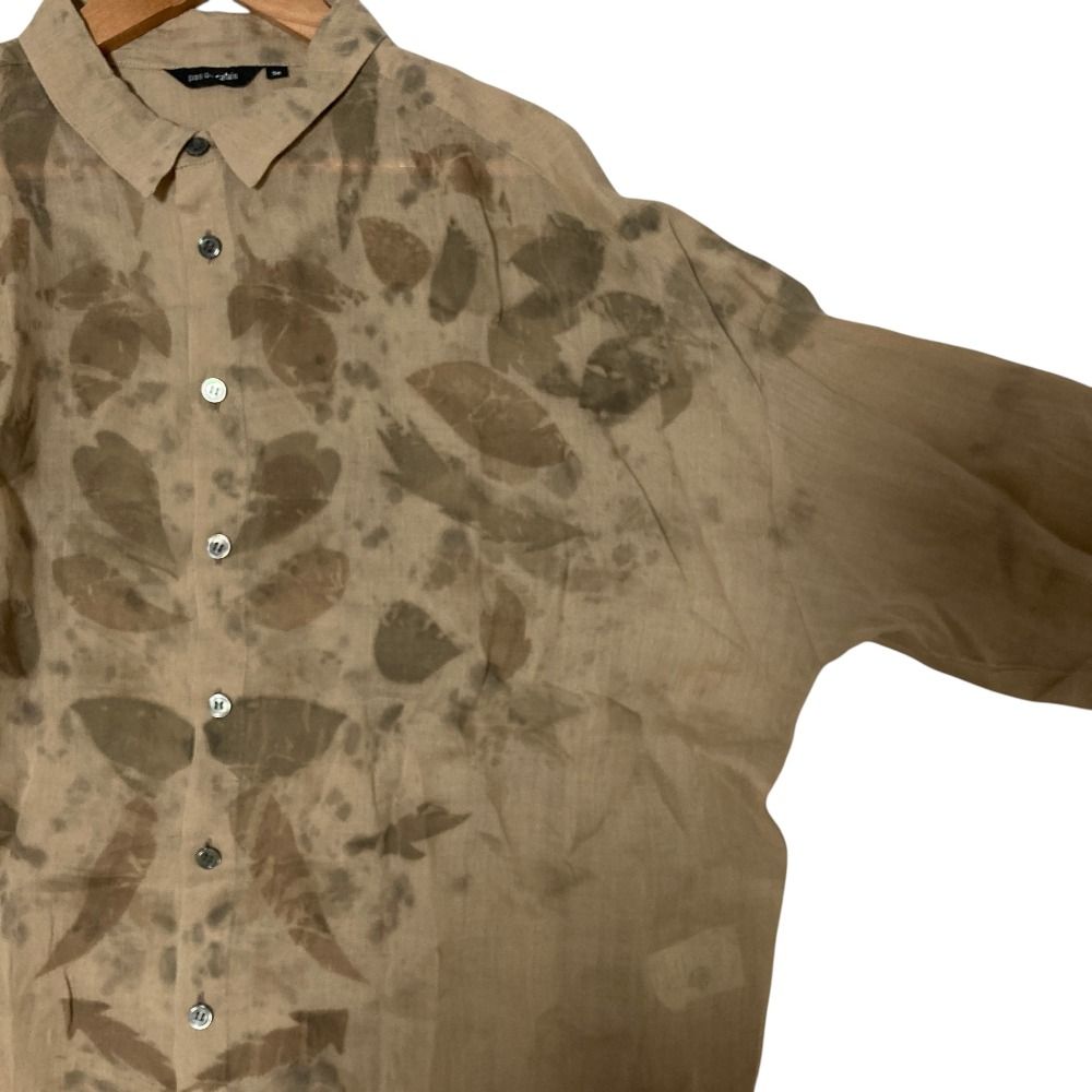 【パドカレ】ラミーソフトワッシャー バンドルダイシャツ リネンシャツ 美品 pas de calais パドカレ ラミーソフトワッシャーバンドルダイ