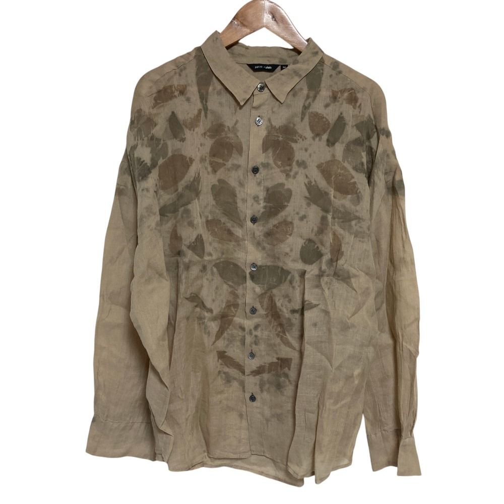 【パドカレ】ラミーソフトワッシャー バンドルダイシャツ リネンシャツ 美品 pas de calais パドカレ ラミーソフトワッシャーバンドルダイ