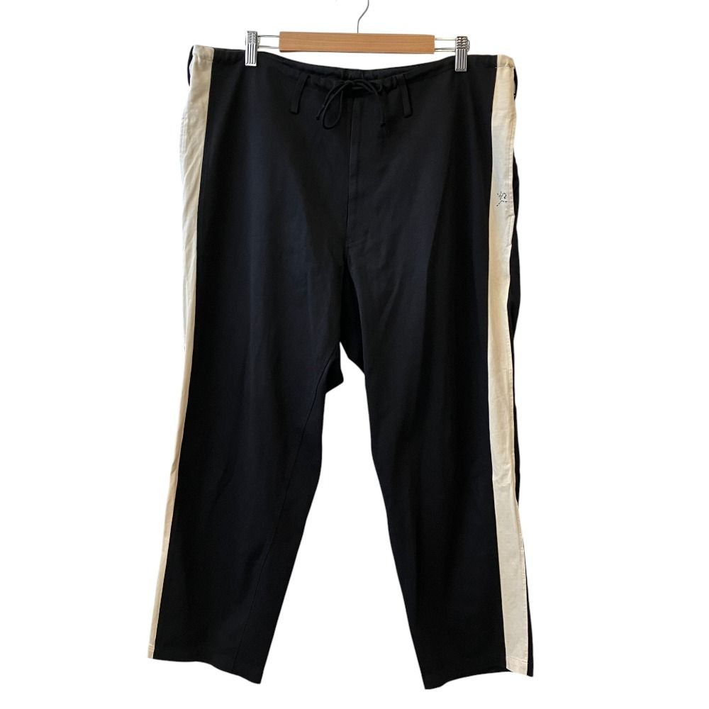 美品 Y's Yohji Yamamoto ワイズヨウジヤマモト サイドライン ドローコード ワイドパンツ YG-P72-059 サイズ2 ブラック メンズ レディース 古着 中古 USED
