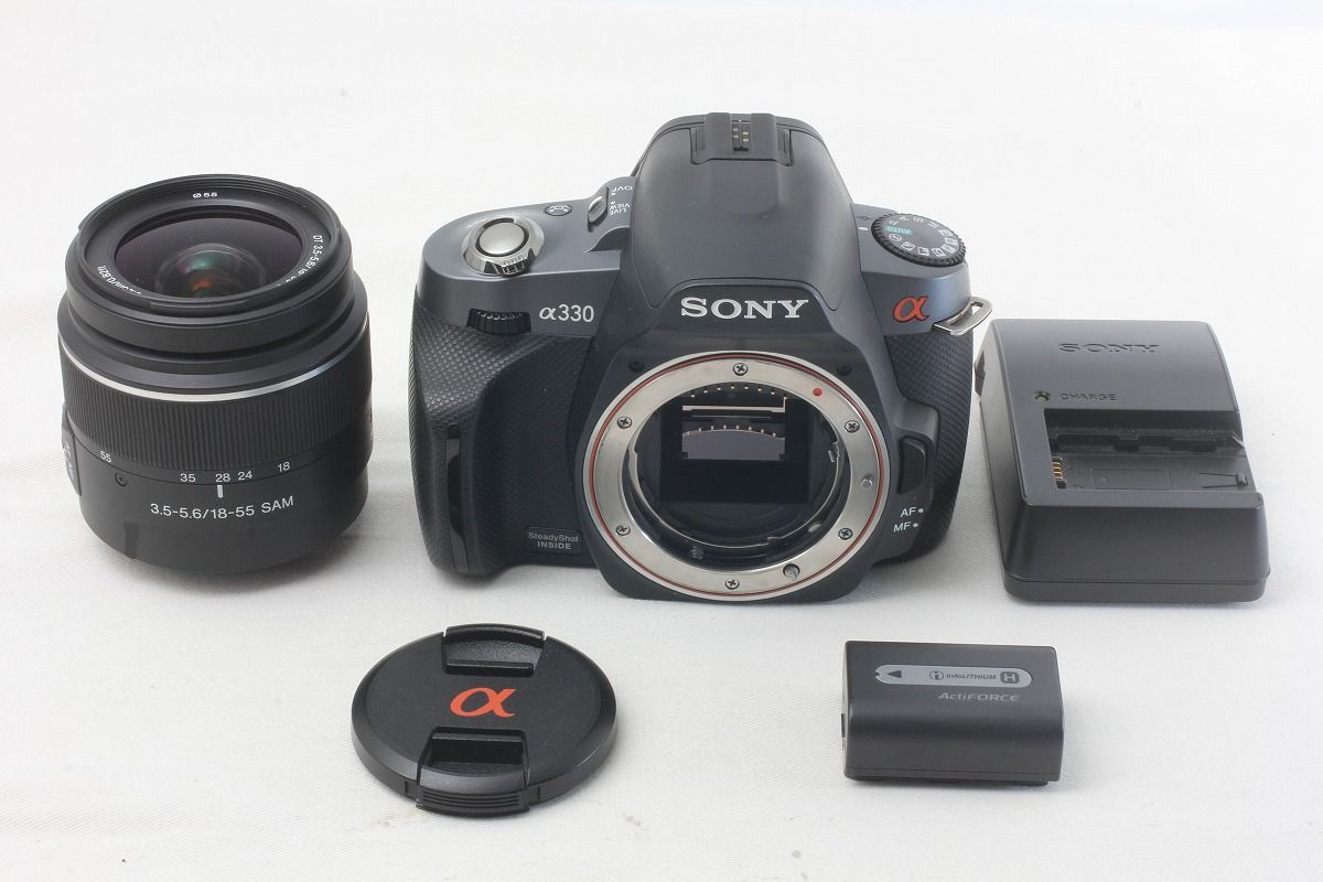 ソニー Sony α330 DSLR-A330L ズームレンズキット ブラック 僅か434 