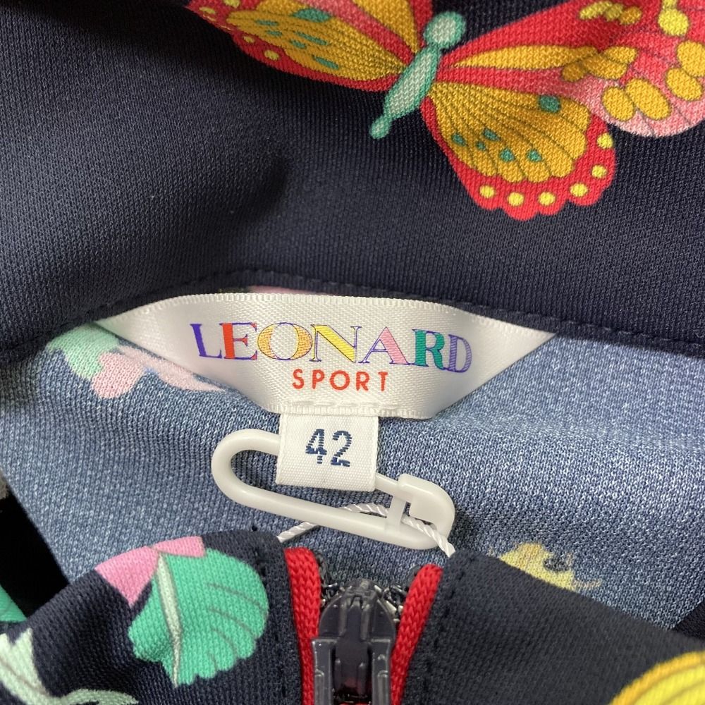 未使用 LEONARD SPORT レオナールスポーツ ロゴ刺繍 フラワープリント