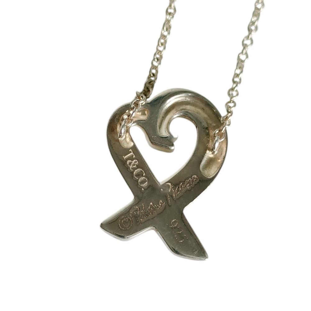 美品 TIFFANY&Co ティファニー パロマピカソ 925 ラビングハート チェーン ペンダント ネックレス アクセサリー シルバーカラー レディース 古着 中古 USED