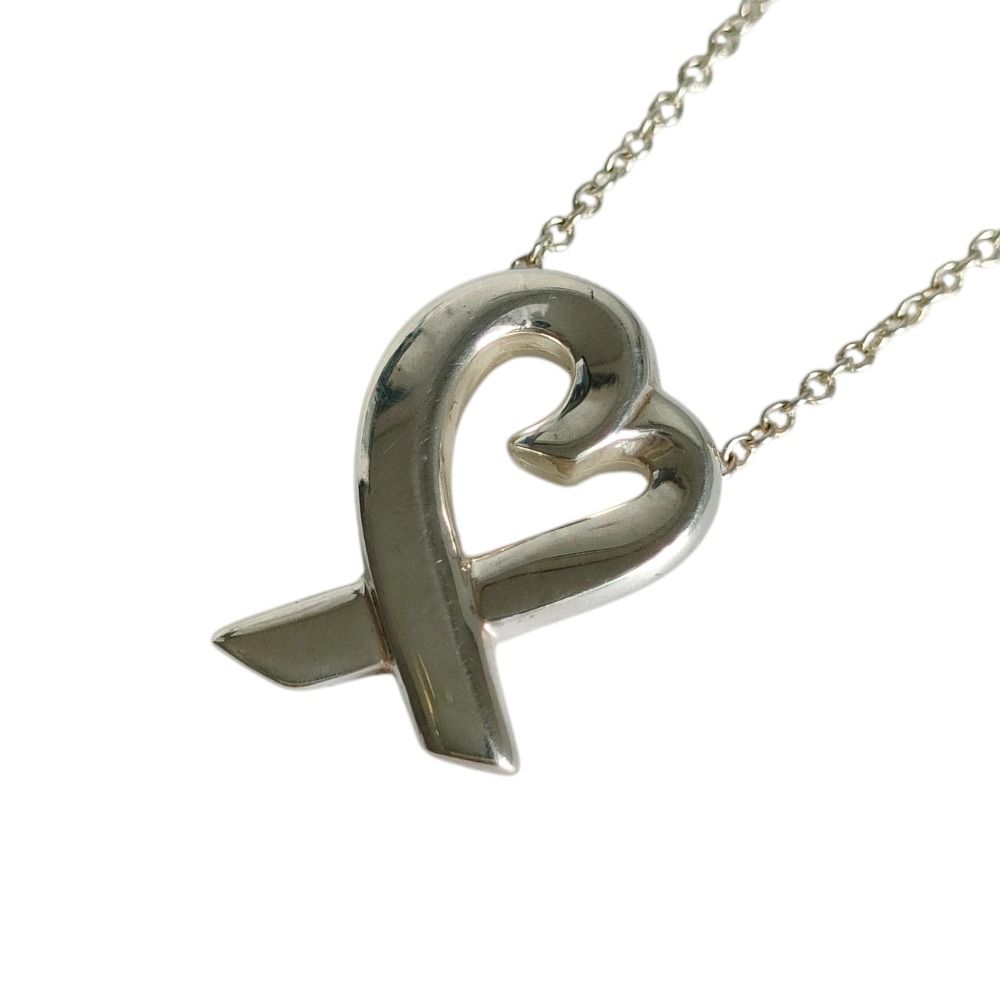 美品 TIFFANY&Co ティファニー パロマピカソ 925 ラビングハート チェーン ペンダント ネックレス アクセサリー シルバーカラー レディース 古着 中古 USED