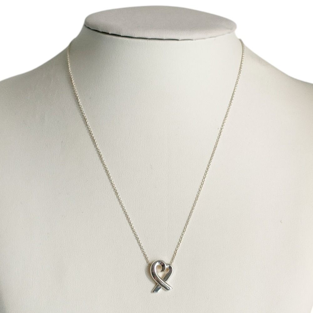 美品 TIFFANY&Co ティファニー パロマピカソ 925 ラビングハート チェーン ペンダント ネックレス アクセサリー シルバーカラー レディース 古着 中古 USED