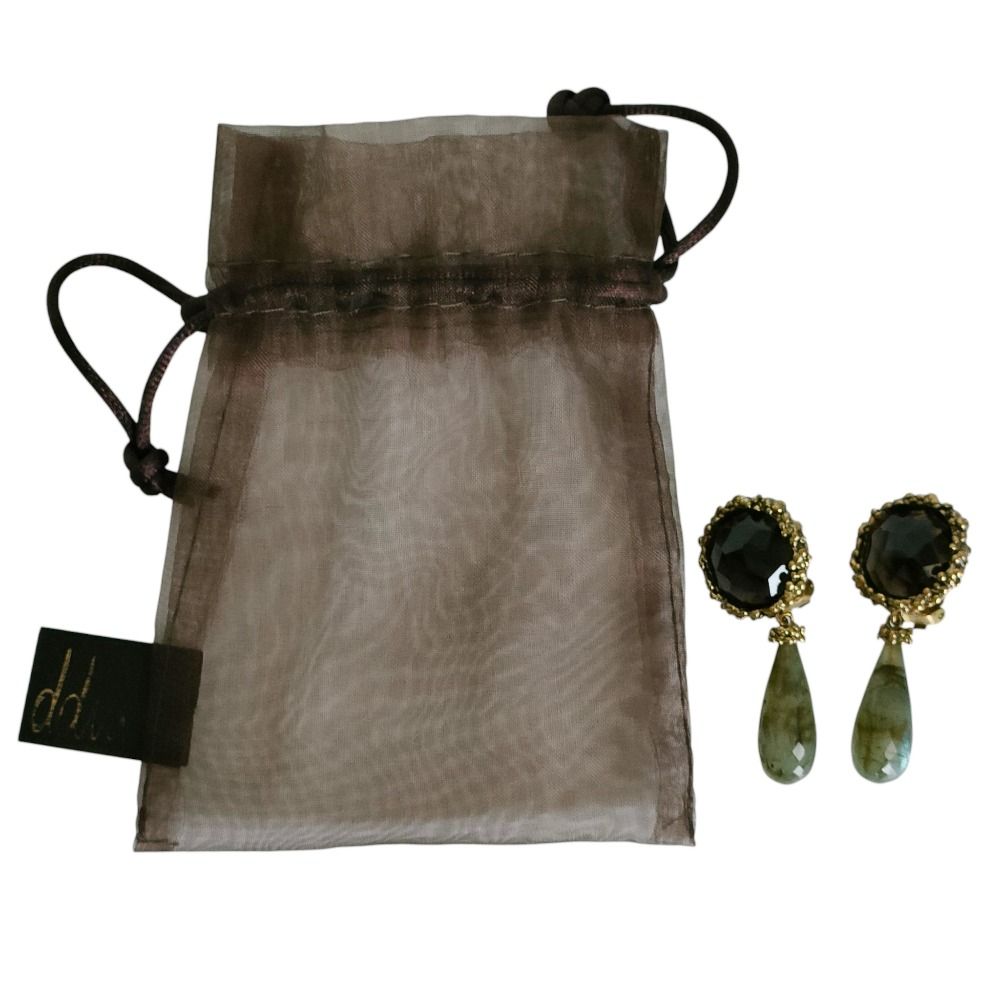 美品 DANIELA DE MARCHI ダニエラデマルキ 天然石 ドロップ クリップ 