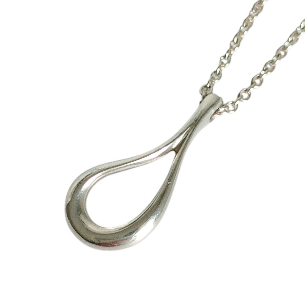 美品 TIFFANY&Co ティファニー エルサペレッティ 925 オープンティアドロップ チェーン ペンダント ネックレス アクセサリー シルバー レディース 古着 中古 USED 7,850円