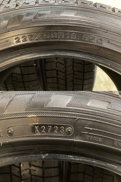 走行短め】DUNLOP WINTER MAXX WM03 225/50R18 18インチ スタッドレス 