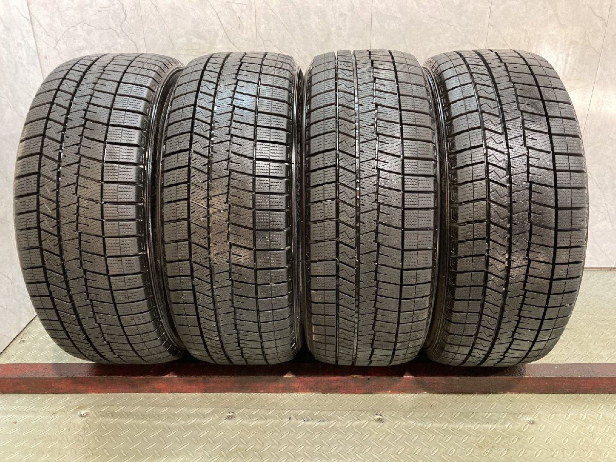 【走行短め】DUNLOP WINTER MAXX WM03 225/50R18 18インチ スタッドレス 4本 23年製 ヴェゼル V37スカイライン エスティマ等 　(KTJ678)