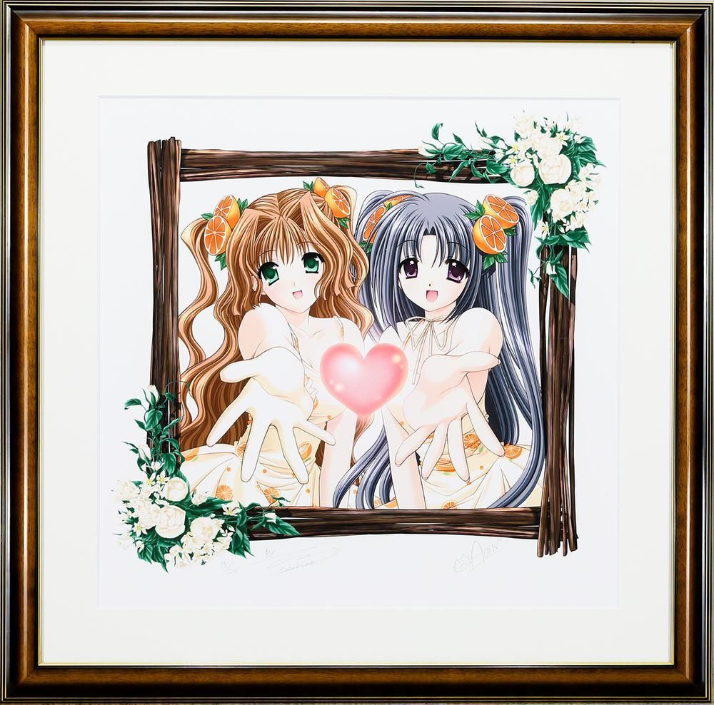 【真作】【WISH】鈴平ひろ 西又葵「NAVEL GIRL'S」ミクスドメディア 約10号 直筆サイン 証明書付 証明シール 　 #26043483