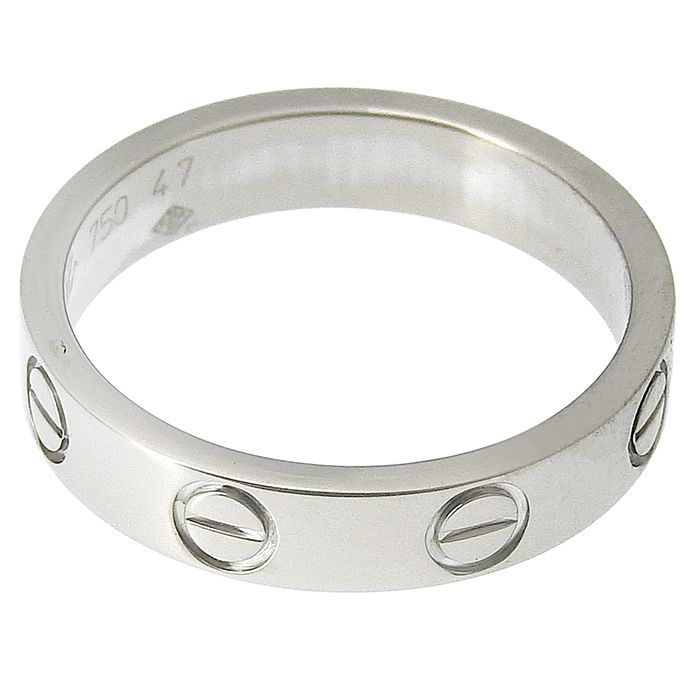 CARTIER カルティエ ミニラブ リング K18WG 750 ホワイトゴールド ＃47