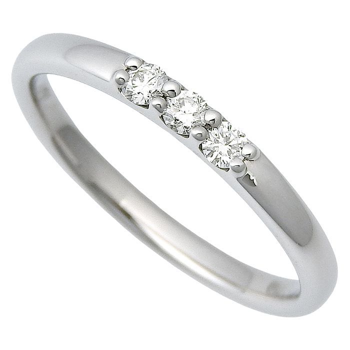 STAR JEWERLY スタージュエリー 3P ダイヤ 色石付き リング Pt950 