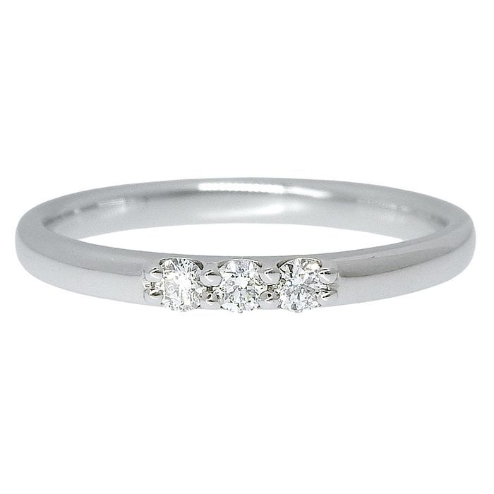 STAR JEWERLY スタージュエリー 3P ダイヤ 色石付き リング Pt950 