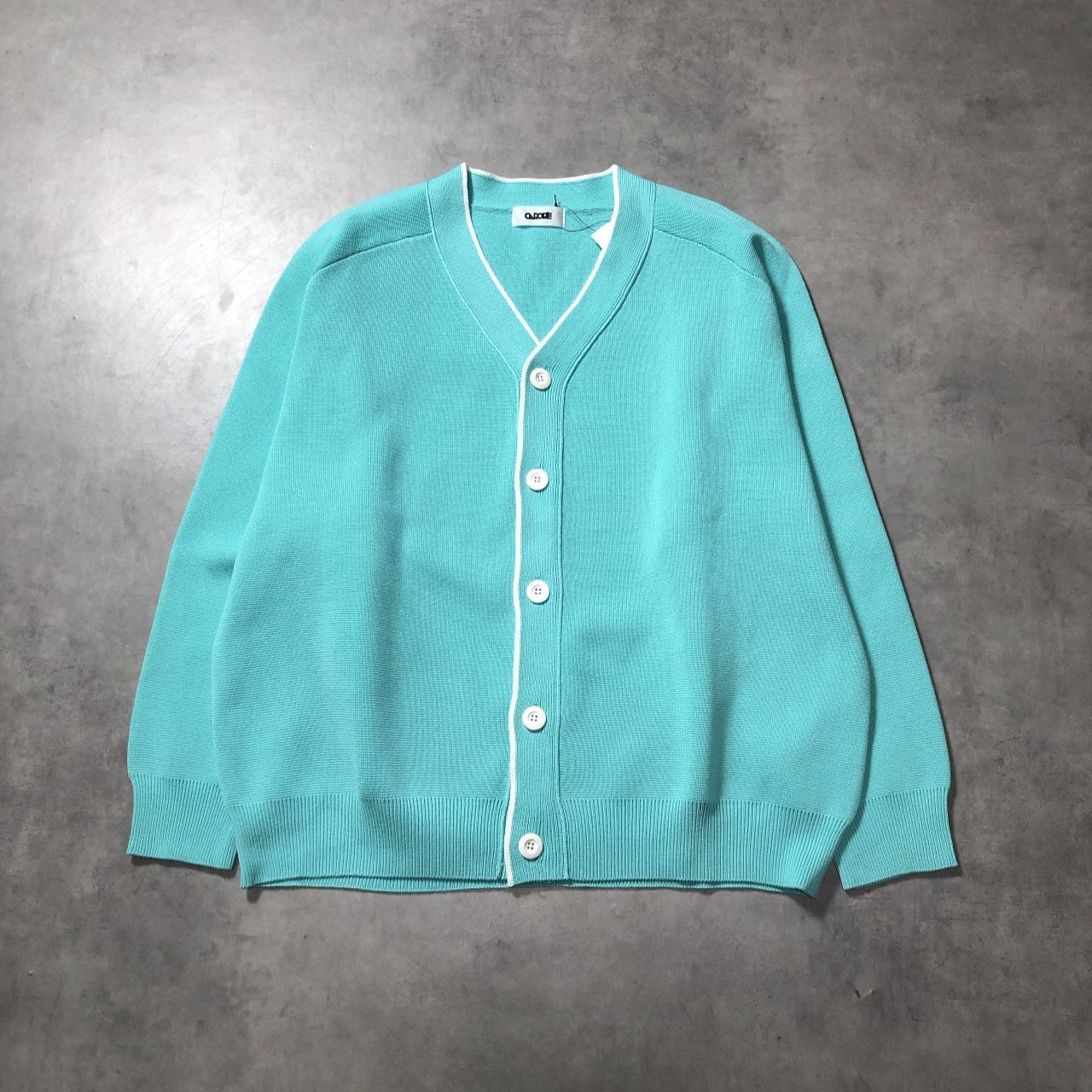 GQ5622◇CARORIE : HEAVY WEIGHT KNIT CARDIGAN◇M◇ターコイズ カロリイ ヘビーウェイト カーディガン オーバーサイズ 定価¥385.500- 20,860円