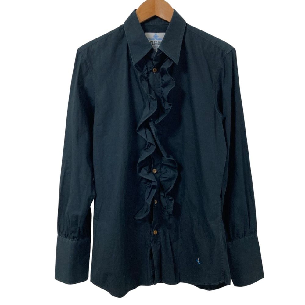Vivienne Westwood MAN ヴィヴィアンウエストウッドマン フリルシャツ サイズ1 ブラック メンズ 古着 中古 USED