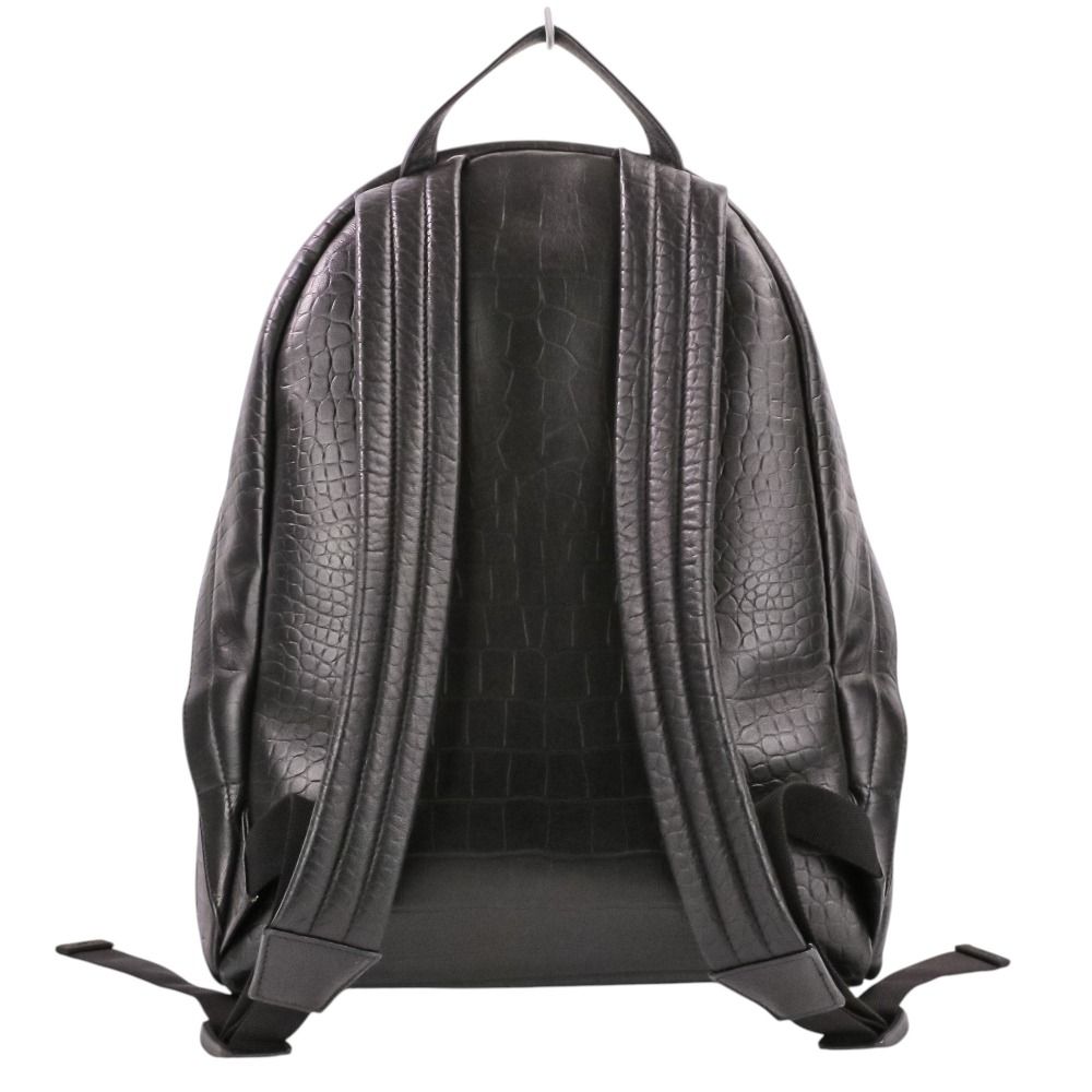良品 BALENCIAGA バレンシアガ EVERYDAY BACKPACK クロコ型押しレザー 