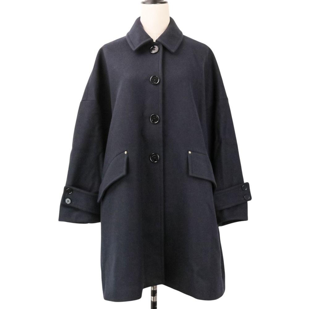 美品 MACKINTOSH マッキントッシュ イエナ別注 HUMBIE ショートコート L212MO1007IEF2K LM-1007F/LS サイズ4 ネイビー レディース 古着 中古 USED
