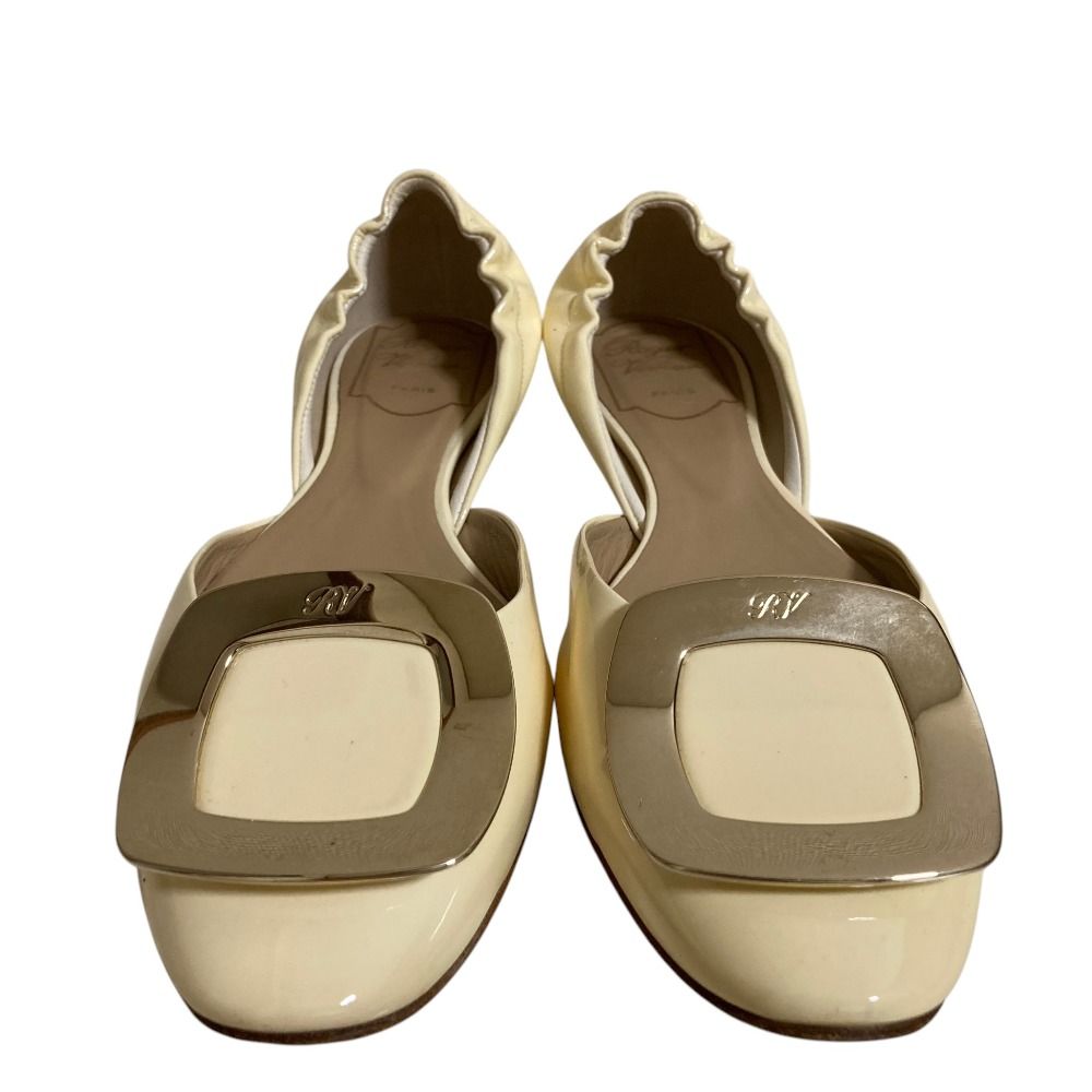 良品 Roger Vivier ロジェヴィヴィエ スクエアバックル パテントレザー