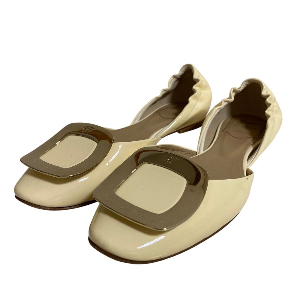 良品 Roger Vivier ロジェヴィヴィエ スクエアバックル パテントレザー