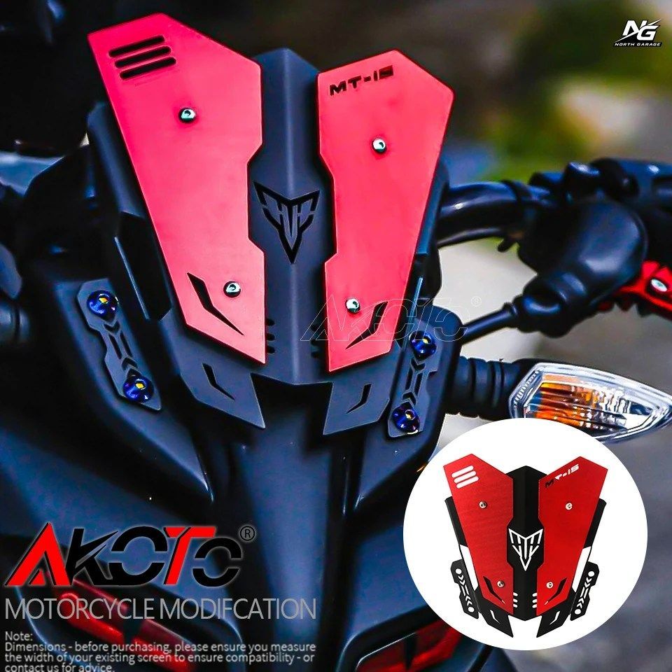 トランスフォーマーデザイン オートバイ用ダブルバブルウインドシールド ヤマハ MT-15 MT15 MT 15 MT125 MT-125 2018-2021