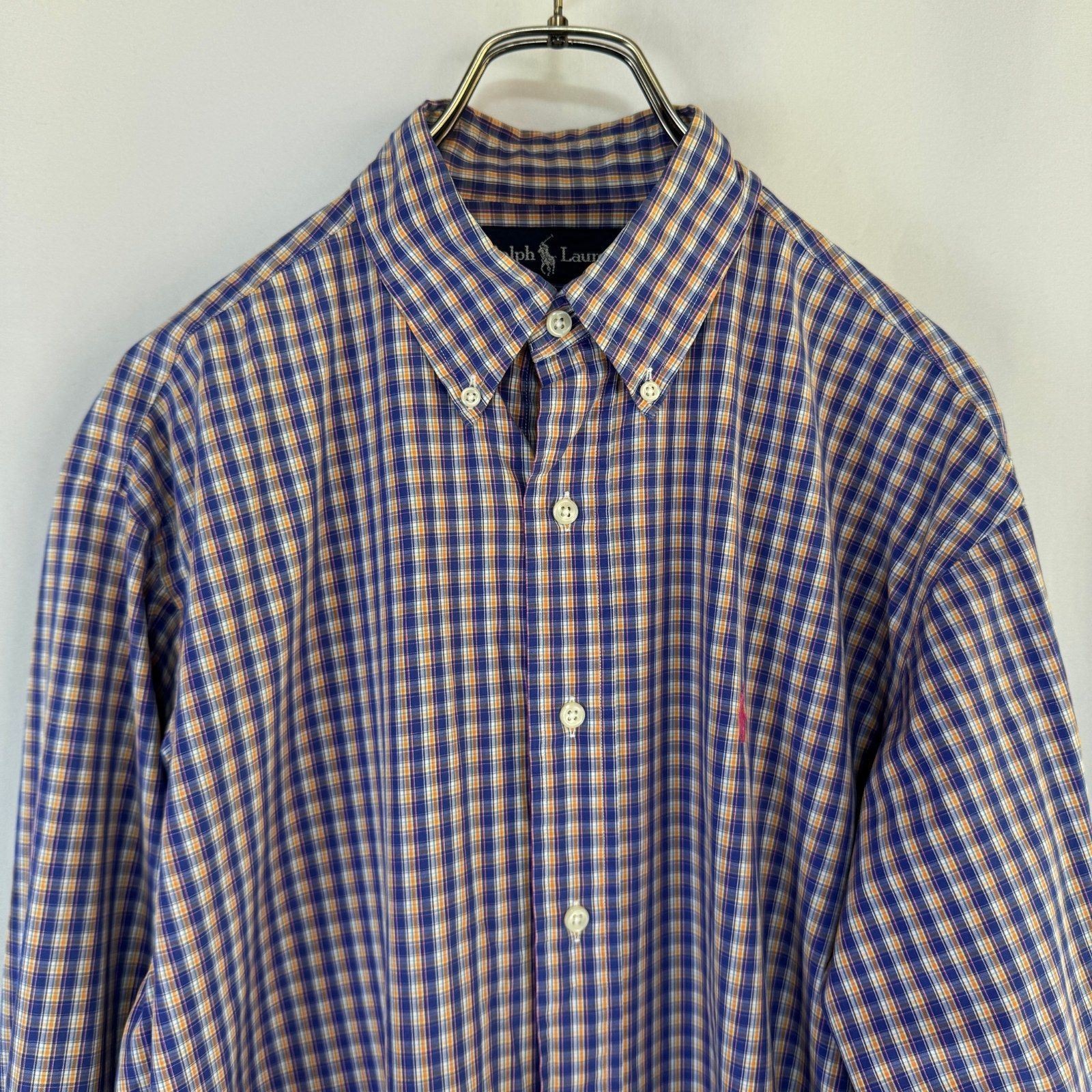 Ralph Lauren チェックシャツ Mサイズ ボタンダウン 長袖 ラルフ 