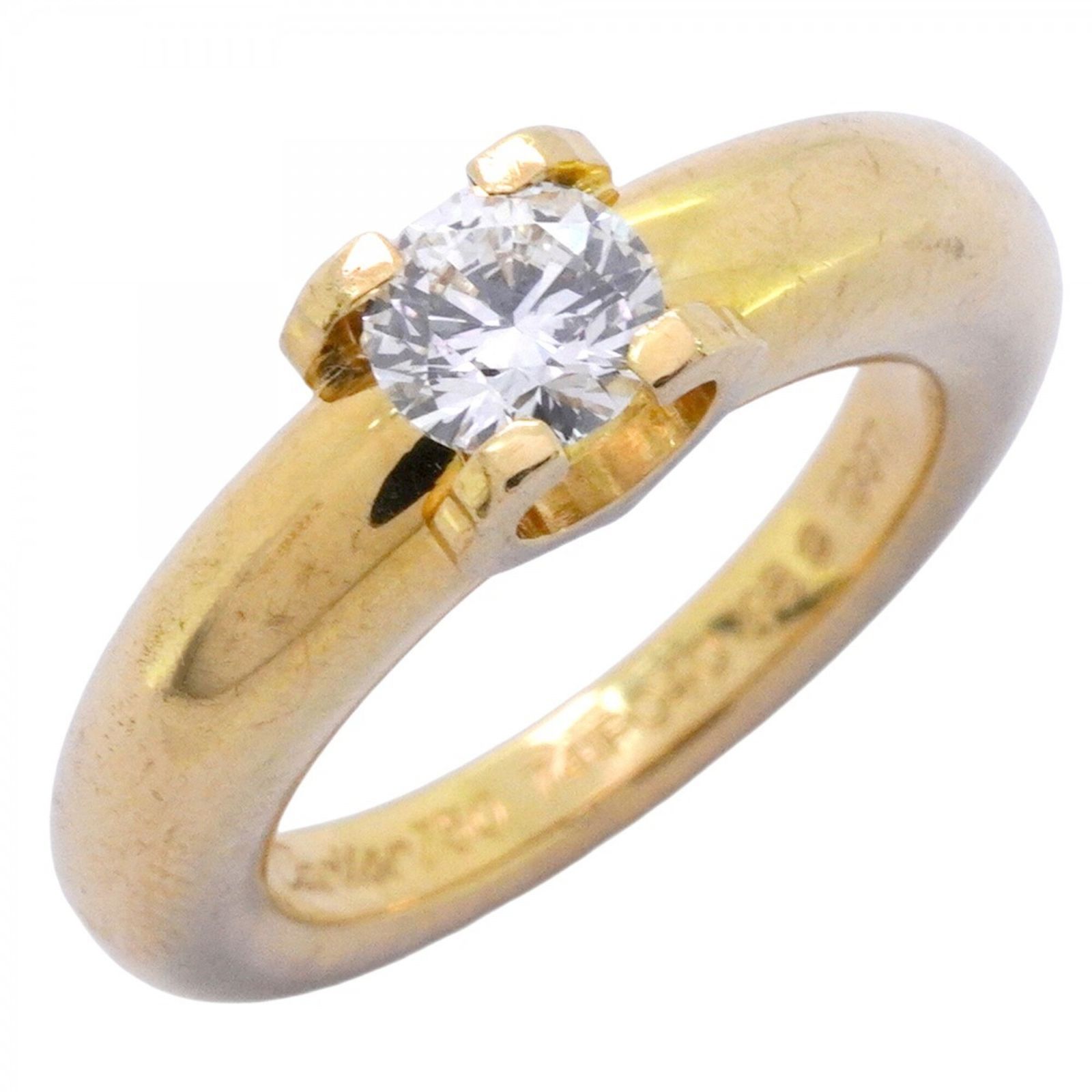 カルティエ(Cartier) カルティエ リング Cドゥ 1PD 18KYG イエローゴールド ダイヤモンド ＃48レディース