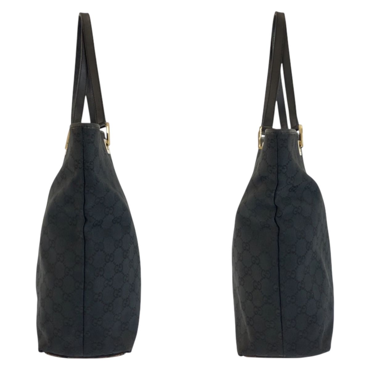 GUCCI グッチ ブラック 黒 ゴールド金具 GGキャンバス/レザー 002 1098 