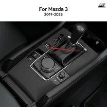 トップトリムステッカー マツダ3 アクセラ BP 2019 - 25 車用ギアシフトパネル スポーツボタン付き