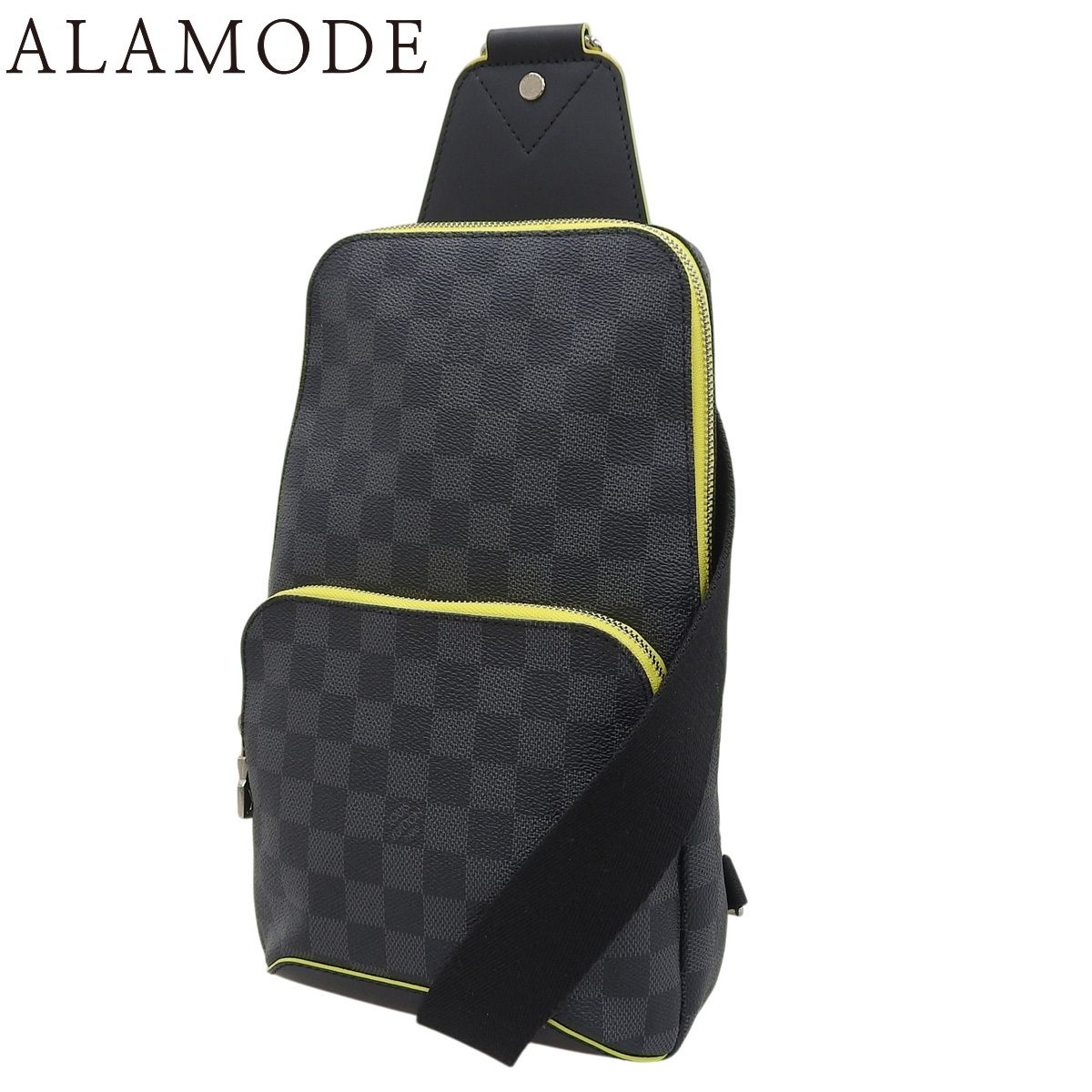 LOUIS VUITTON(ルイ・ヴィトン) ダミエグラフィット アヴェニュー スリングバッグ ウエストバッグ/ボディバッグ 肩掛け 斜め掛け グレー イエロー黄 シルバー金具 N42424 メンズ 40802191104【中古】【アラモード】