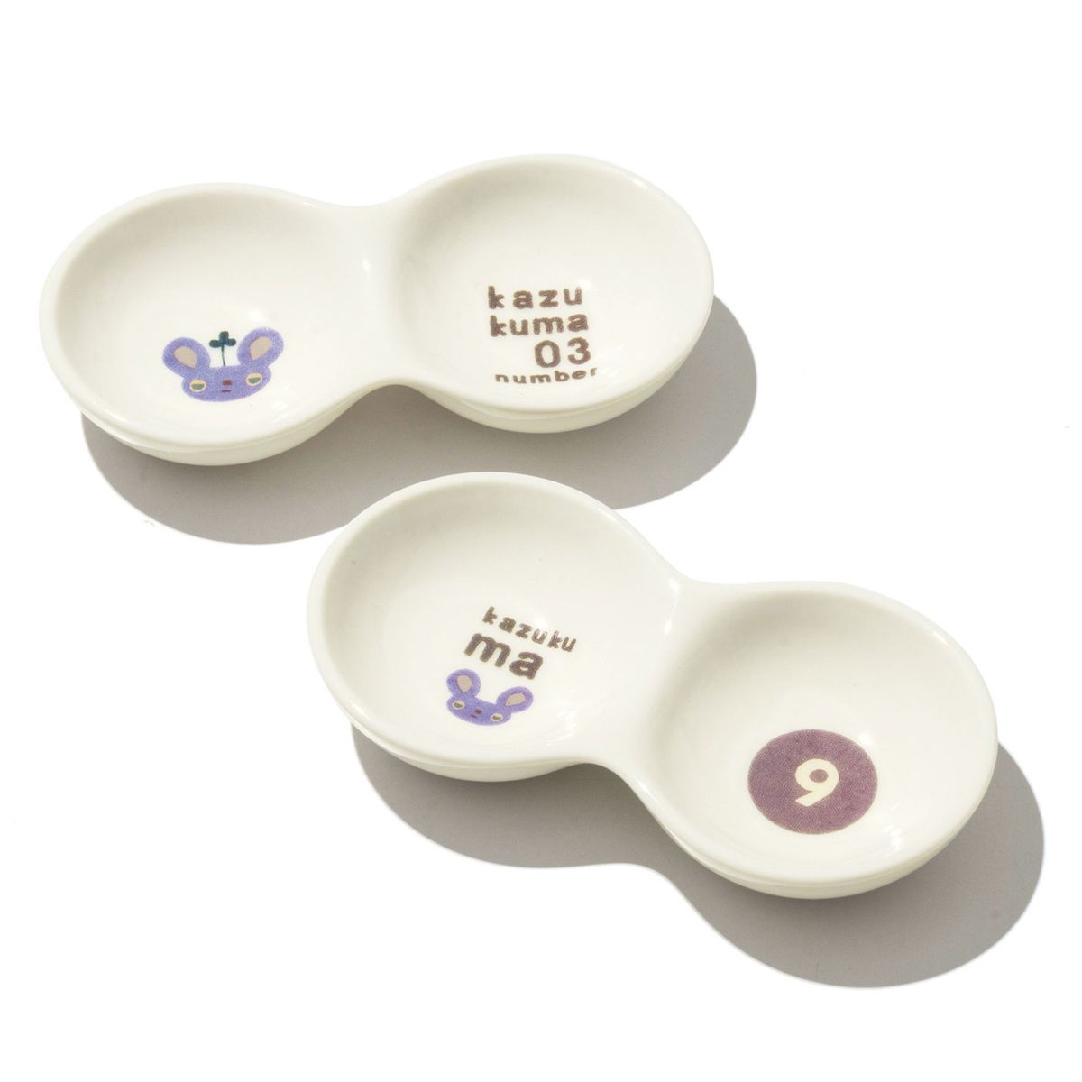 皿 かずくまツインズ 豆皿 （ プレート お皿 食器 11.5cm 食洗機対応