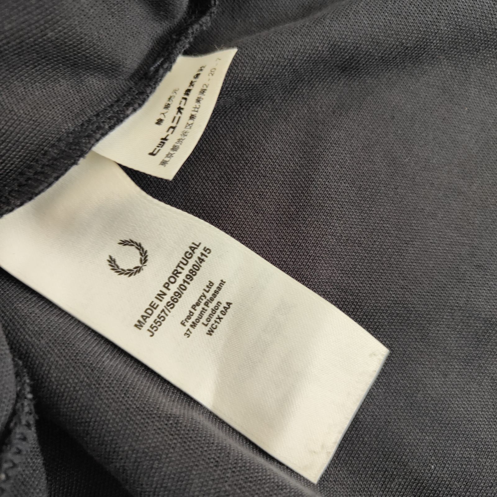 FRED PERRY フレッドペリー J5557 【サイズ】 L ポルトガル製 サイド