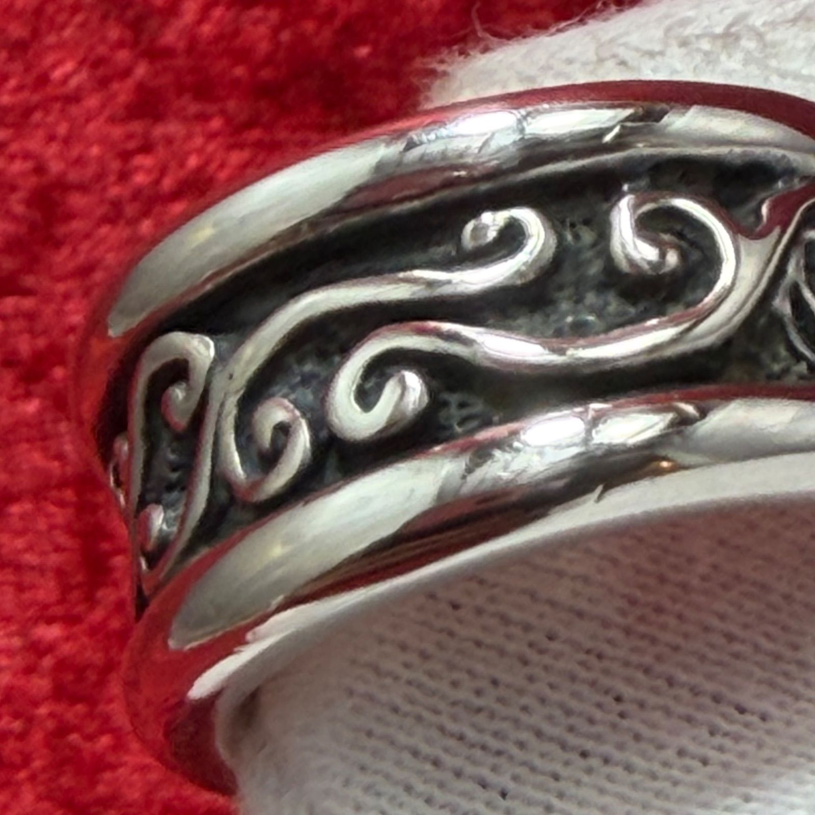 美品 リング16号 Wave Channel Ring ビルウォールレザー/Bill Wall