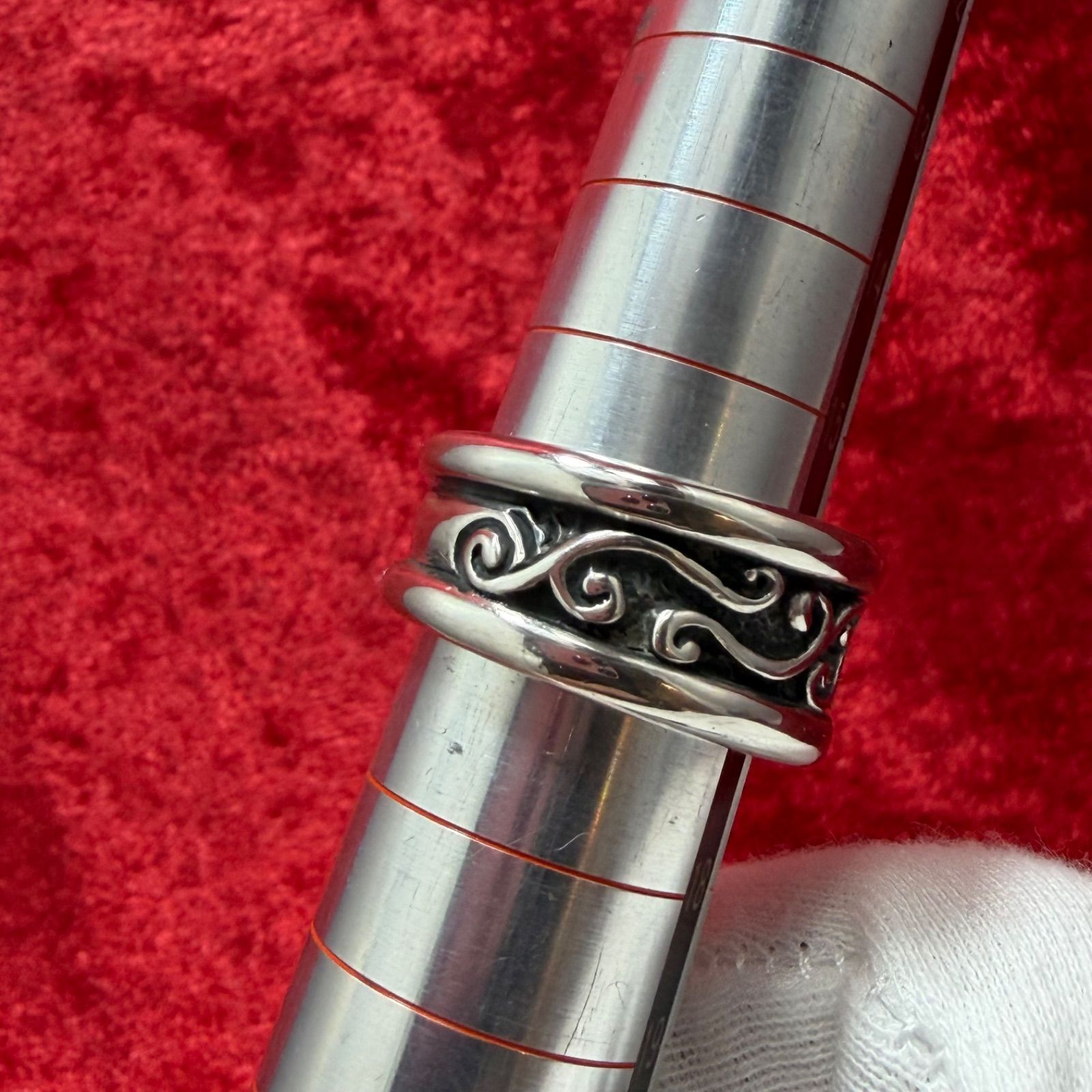 美品 リング16号 Wave Channel Ring ビルウォールレザー/Bill Wall